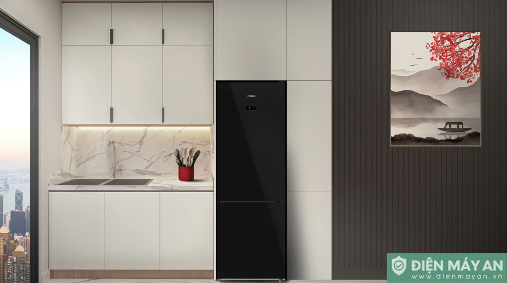 Tủ lạnh Hitachi Inverter 323 lít HRBN6340DGBKVN